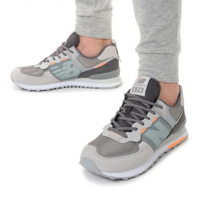 New Balance 574 Shoes Grey/Blue/Orange