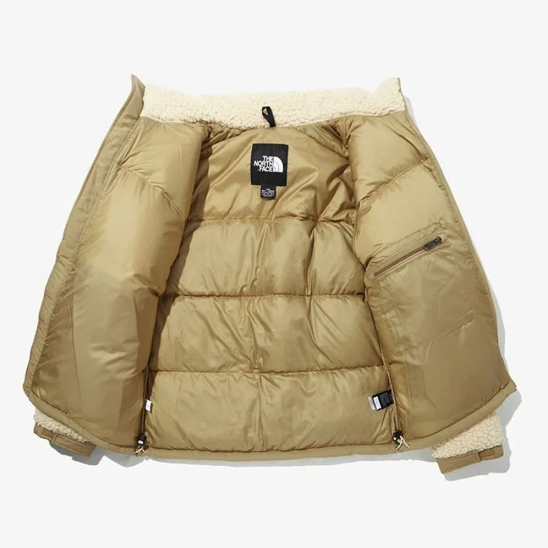 The North Face Sherpa Nuptse Jacket "Bleached Sand And Kelp Tan"