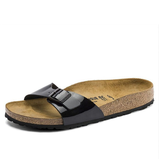 Birkenstock Madrid Birko-Flor verni noir