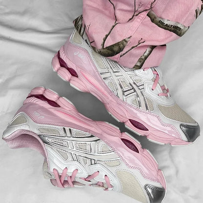 asics gel nyc kicki yang zhang pink cream pure silver