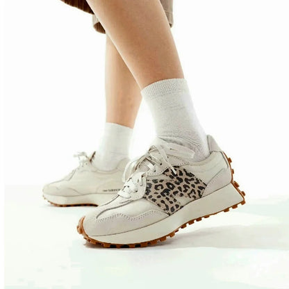 New Balance 327 White Leopar