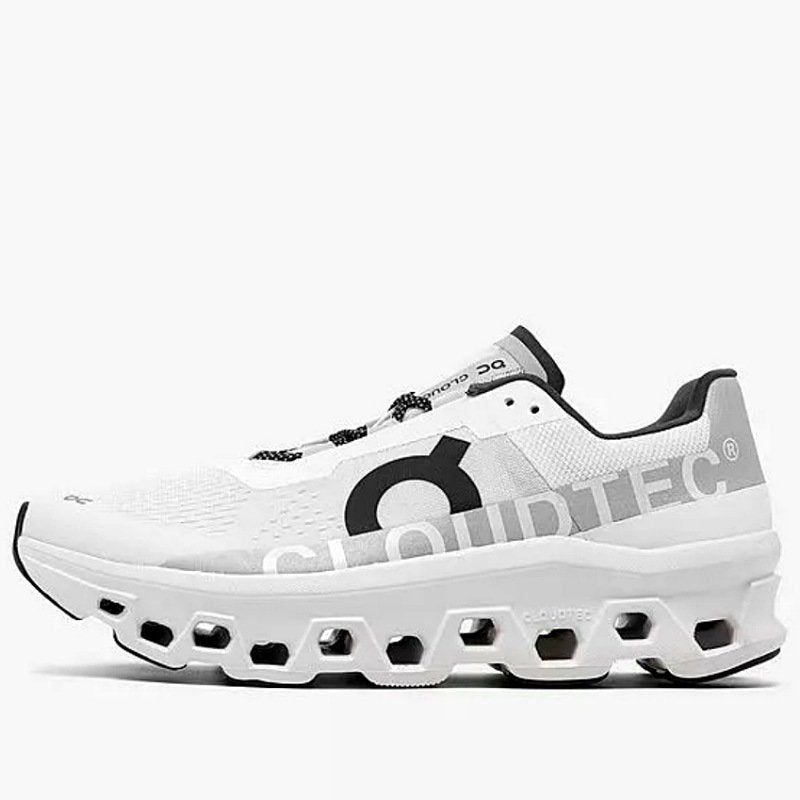 On Cloudmonster  Running white