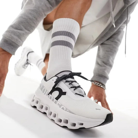 On Cloudmonster  Running white